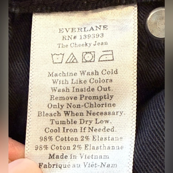 Everlane The Cheeky women black Jean Crop - Size 27 - Picture 11 of 11